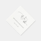 Serviette En Papier Calligraphie simple et élégante Nous faisons Maria (Coin)