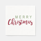 Serviette En Papier Calligraphie simple Joyeux Noël (Devant)