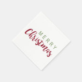 Serviette En Papier Calligraphie simple Joyeux Noël (Coin)