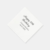 Serviette En Papier calligraphie simple minimum heureux 15e anniversai (Coin)