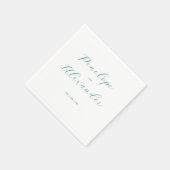 Serviette En Papier Calligraphie Télée Élégante (Coin)