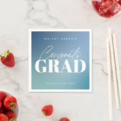 Serviette En Papier Calligraphie tendance Blue Gradient Graduation (En situation)