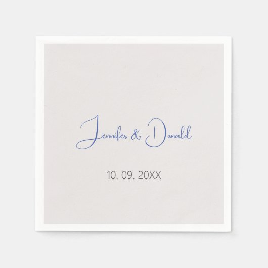 Serviette En Papier Calligraphie tendance écriture classique simple pe (Devant)