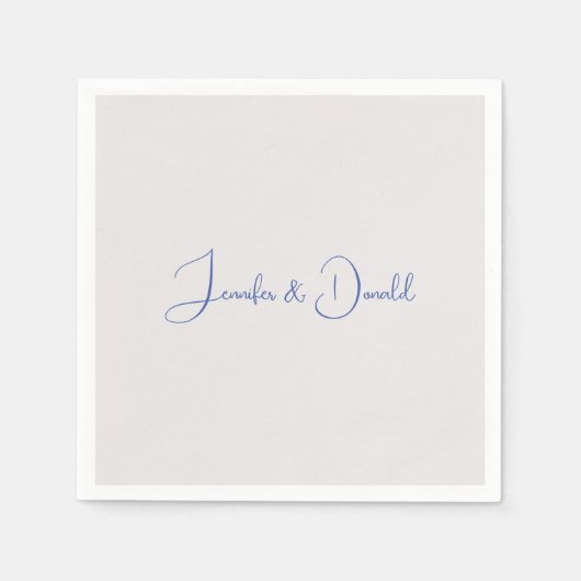 Serviette En Papier Calligraphie tendance écriture classique simple pe (Devant)