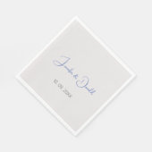 Serviette En Papier Calligraphie tendance écriture classique simple pe (Coin)