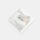 Serviette En Papier Calligraphie Whimsical moderne superposer Mariage  (Coin)
