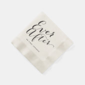 Serviette en papier calligraphiée pour mariage sur (Coin)