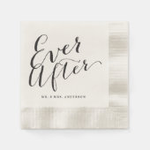 Serviette en papier calligraphiée pour mariage sur (Devant)