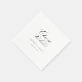 Serviette En Papier Calligraphy Cheers Napkin Wedding Party Bar Decor (Coin)