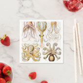 Serviette En Papier Calmar de poulpe, Gamochonia par Ernst Haeckel (En situation)