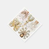 Serviette En Papier Calmar de poulpe, Gamochonia par Ernst Haeckel (Coin)
