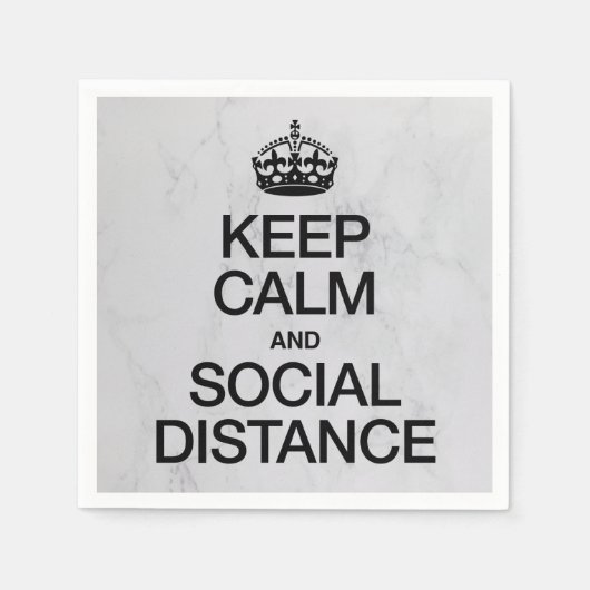 Serviette En Papier Calme et distance sociale (Devant)