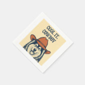 Serviette En Papier "Calmez-vous, Cowboy" (Coin)