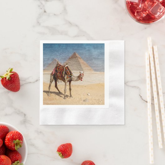 Serviette En Papier Camel aux Pyramides (En situation)