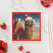 Serviette En Papier Camel de Noël 3 (En situation)