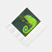 Serviette En Papier Caméléon vert mignon (Coin)