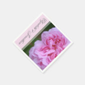 Serviette En Papier Camellia rose et Mariage de ruban (Coin)