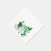 Serviette En Papier Camellias blancs (Coin)