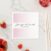Serviette En Papier Cameo Pink Poka Dot Blanc Moderne (En situation)
