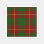 Serviette En Papier Cameron tartan rouge vert plaid (Devant)