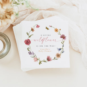 Serviette En Papier CAMILLA Papillon Fleur sauvage Baby shower fille