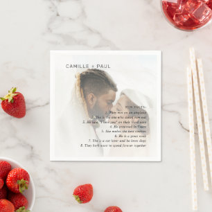 Serviette En Papier Camille Photo Mariage moderne