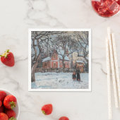 Serviette En Papier Camille Pissarro - Chataigniers a Louvecienne (En situation)