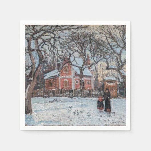 Serviette En Papier Camille Pissarro - Chataigniers a Louvecienne (Devant)