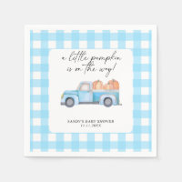 Camion bleu Un Baby shower Automne Un Peu Citrouil