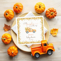 Camion Citrouille Automne | Baby shower Sunflower