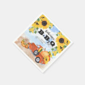 Serviette En Papier Camion Citrouille Automne | Sunflowers Baby BBQ Do (Coin)