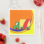 Serviette En Papier Camion coloré (En situation)