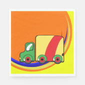 Serviette En Papier Camion coloré (Devant)