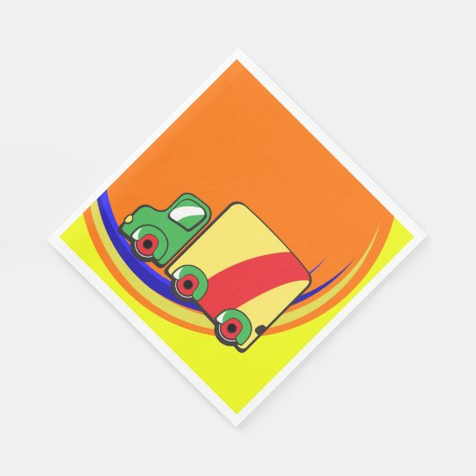 Serviette En Papier Camion coloré (Coin)