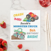 Serviette En Papier Camion Crash Smash Monster Anniversaire Bash (En situation)
