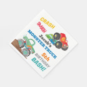 Serviette En Papier Camion Crash Smash Monster Anniversaire Bash (Coin)