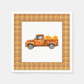 Serviette En Papier Camion d'automne Anniversaire Napkin - Camion seul (Devant)