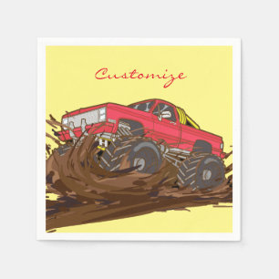 Serviette En Papier Camion de boue à 4 roues Thunder_Cove