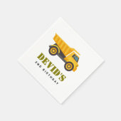 Serviette En Papier camion de construction Anniversaire (Coin)