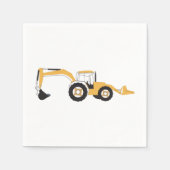 Serviette En Papier Camion de construction Backhoe (Devant)