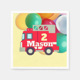 Serviette En Papier Camion de pompiers Emoji 