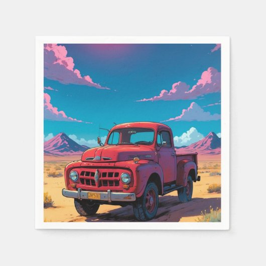 Serviette En Papier Camion de ramassage américain classique (Devant)