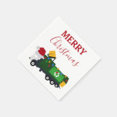 Serviette En Papier Camion de recyclage de Noël (Coin)