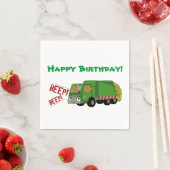 Serviette En Papier Camion d'ordures d'anniversaire (En situation)
