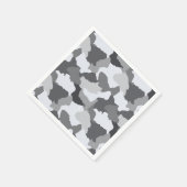 Serviette En Papier Camion gris blanc | Camouflage de neige (Coin)