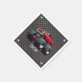 Serviette En Papier Camion monstre rouge (Coin)
