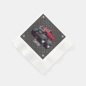 Serviette En Papier Camion monstre rouge (Coin)