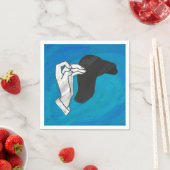 Serviette En Papier Camion Ombre Sur Bleu (En situation)