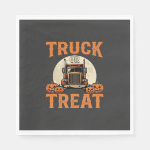Serviette En Papier Camion ou traiter Halloween conception de semi-rem