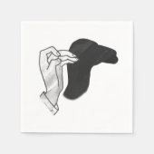 Serviette En Papier Camion Silhouette à la main (Devant)